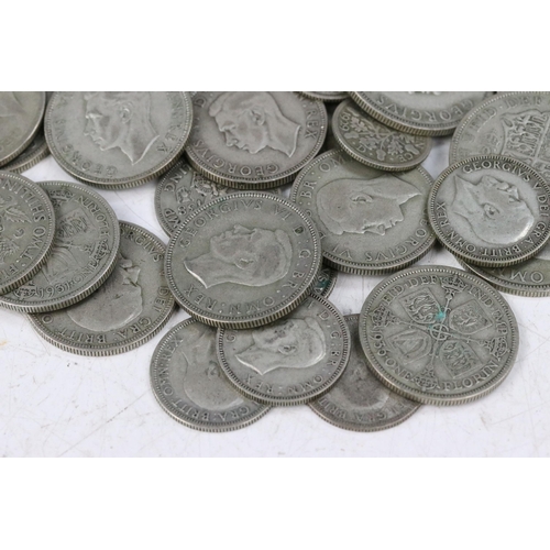 131 - A large collection of British pre decimal silver coins to include pre 1920 and pre 1947 examples, co... 