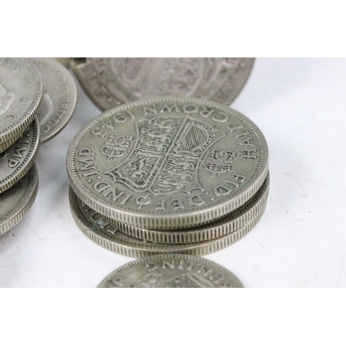 131 - A large collection of British pre decimal silver coins to include pre 1920 and pre 1947 examples, co... 