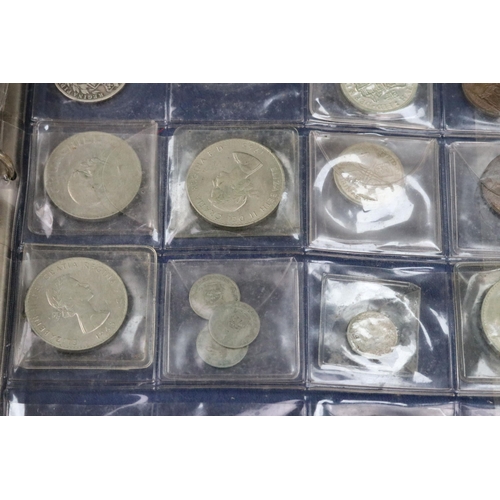 132 - A collection of mainly British pre decimal coins contained within collectors folders to include a go... 