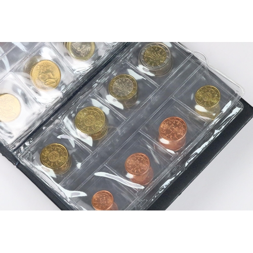 138 - A collection of uncirculated Euro coins from various European countries contained within two collect... 