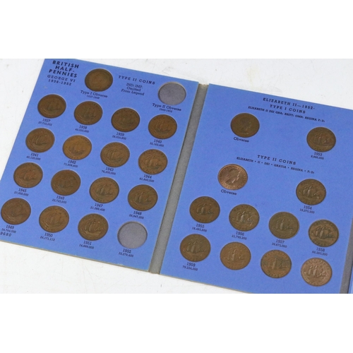 144 - A collection of British pre decimal coins, mostly within collectors folders to include some pre 1947... 