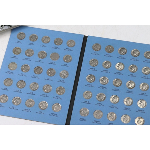 150 - A collection of United States of America coins, mostly within collectors folders to include cents, d... 