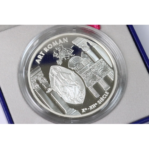 155 - A collection of fifteen Monnaie De Paris 'The Euro Collection' silver coins, all encapsulated within... 