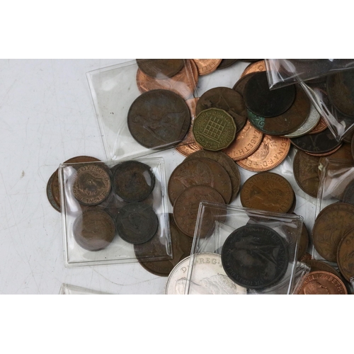 158 - A collection of mainly British pre decimal coins to include Queen Victoria examples together with so... 