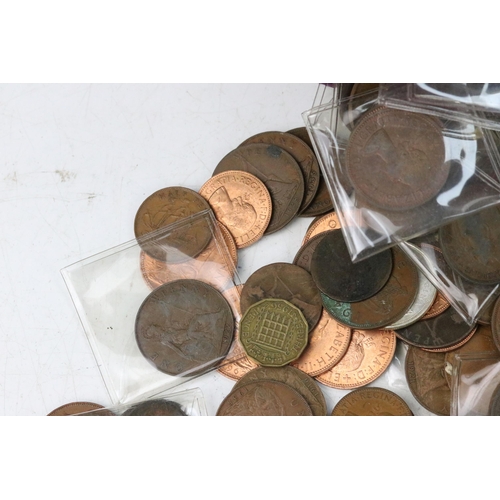 158 - A collection of mainly British pre decimal coins to include Queen Victoria examples together with so... 