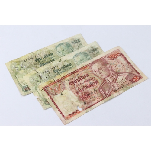 165 - A collection of mixed banknotes to include English, Scottish, Irish, Austrian and Polish examples, s... 