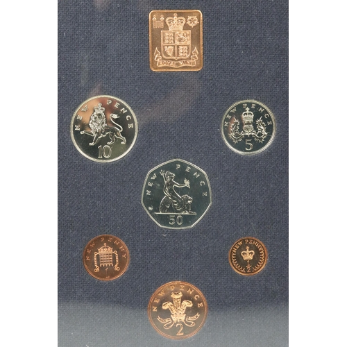 168 - A collection of nine Royal Mint brilliant uncirculated coin year sets to include 1974, 1975, 1976, 1... 