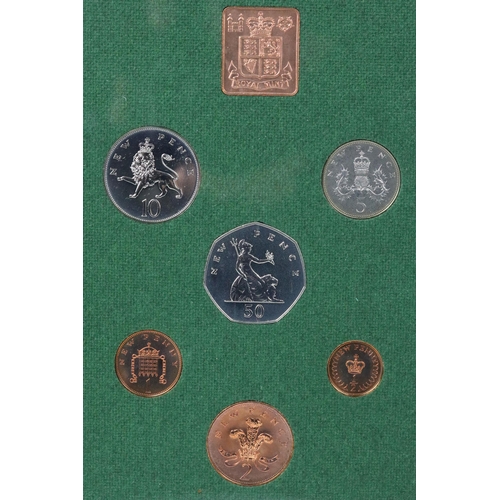 168 - A collection of nine Royal Mint brilliant uncirculated coin year sets to include 1974, 1975, 1976, 1... 