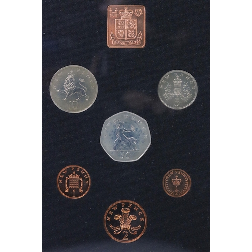 168 - A collection of nine Royal Mint brilliant uncirculated coin year sets to include 1974, 1975, 1976, 1... 