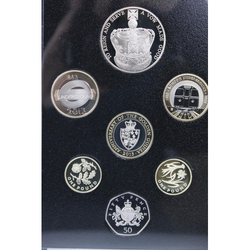 175 - A Royal Mint United Kingdom Queen Elizabeth II 2013 collectors edition proof coin set, encapsulated ... 