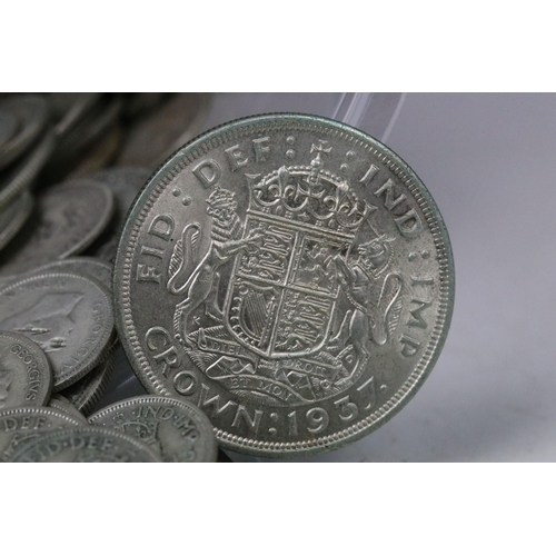 185 - A large collection of British pre decimal pre 1920 and pre 1947 silver coins to include a large quan... 