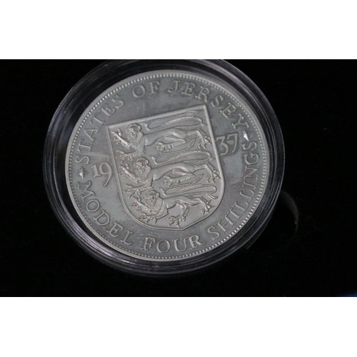 191 - A collection of five silver proof coin sets to include two silver sovereigns, two Canadian dollars a... 