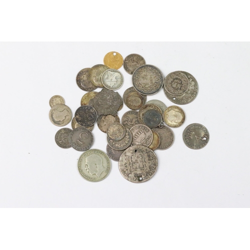 264 - A collection of mainly British pre decimal pre 1920 silver coins to include a selection of early mau... 