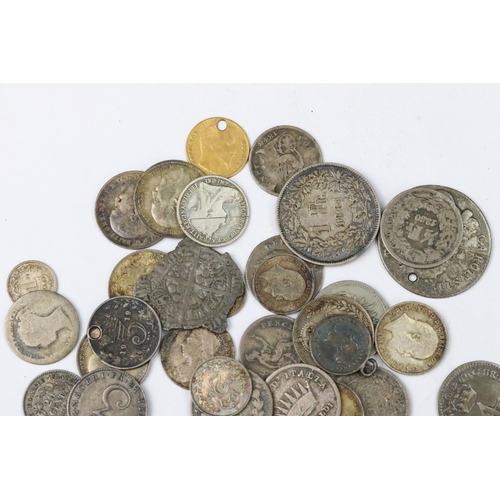 264 - A collection of mainly British pre decimal pre 1920 silver coins to include a selection of early mau... 