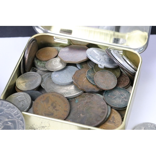 265 - A collection of mainly British pre decimal coins to include a Queen Victoria 1889 silver full crown ... 