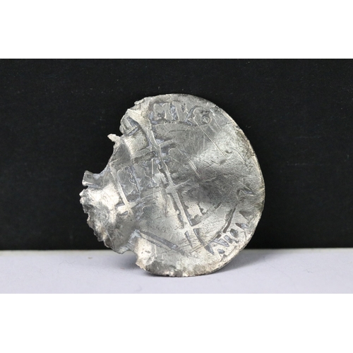 59 - A British Queen Elizabeth I 1593 hammered silver sixpence coin together with a 1560 hammered silver ... 