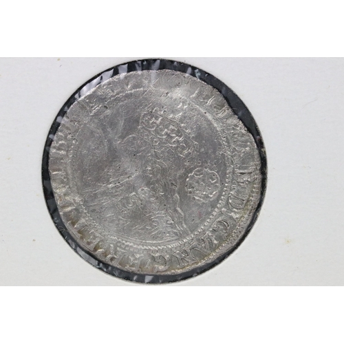 59 - A British Queen Elizabeth I 1593 hammered silver sixpence coin together with a 1560 hammered silver ... 