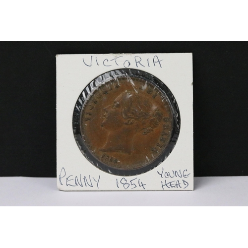 60 - Two Queen Victoria Bun pennies to include 1841 and 1854 examples together with a King George III 180... 