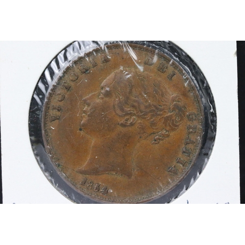 60 - Two Queen Victoria Bun pennies to include 1841 and 1854 examples together with a King George III 180... 