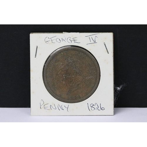 60 - Two Queen Victoria Bun pennies to include 1841 and 1854 examples together with a King George III 180... 