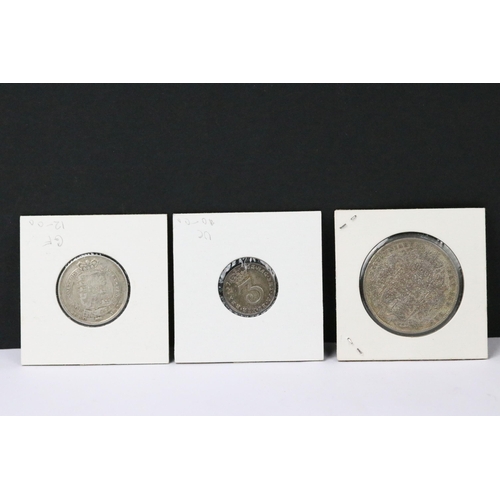 76 - A collection of British early milled silver coins to include King William IV, King George III and Ki... 