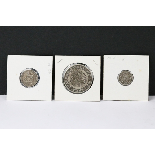 76 - A collection of British early milled silver coins to include King William IV, King George III and Ki... 