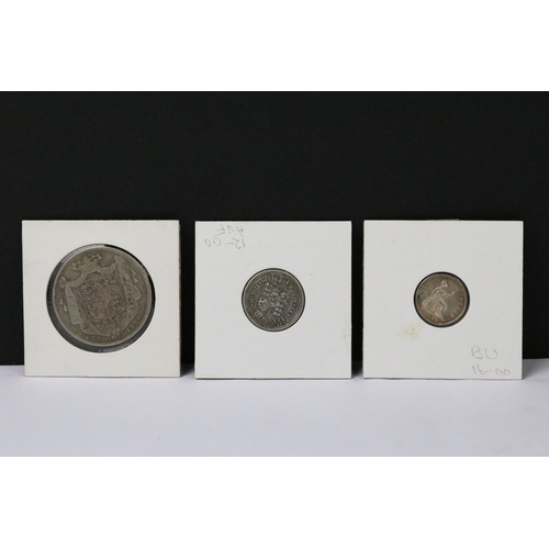 76 - A collection of British early milled silver coins to include King William IV, King George III and Ki... 