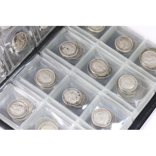 86 - A collection of mainly British pre decimal silver coins to include Queen Victoria and King Edward VI... 