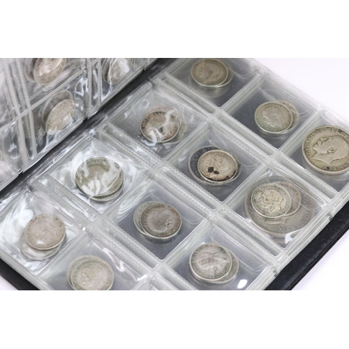 86 - A collection of mainly British pre decimal silver coins to include Queen Victoria and King Edward VI... 