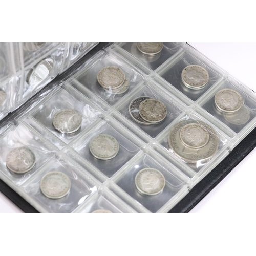 86 - A collection of mainly British pre decimal silver coins to include Queen Victoria and King Edward VI... 