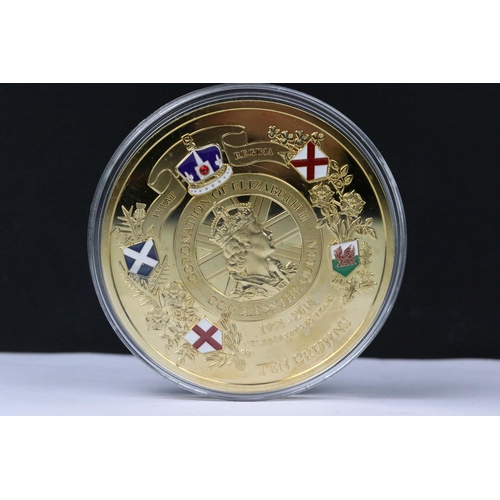 88 - A Bradford Exchange Queen Elizabeth II 65th Anniversary 2018 '10 Crowns' coin, Tristan De Cunha, enc... 