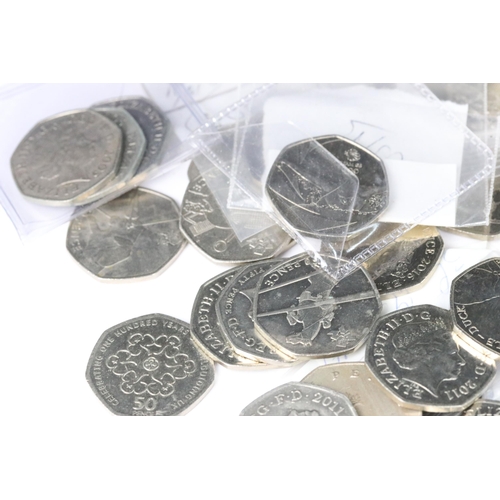 10 - A Collection of British Royal Mint circulated and uncirculated collectable 50p coins to include 2012... 