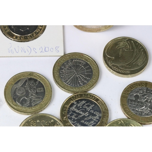 11 - A Collection of British Royal Mint circulated and uncirculated collectable £2 coins to include Bill ... 