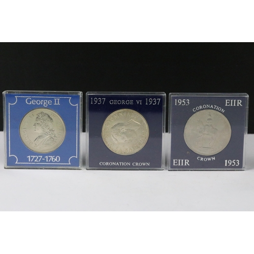 12 - A collection of British uncirculated coins and medallions within fitted plastic display cases to inc... 