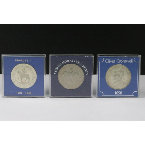 12 - A collection of British uncirculated coins and medallions within fitted plastic display cases to inc... 