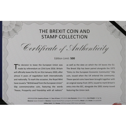 249 - A 2022 United Kingdom Jubilee Weekend 50p celebration set together with a Westminster Mint Brexit 50... 