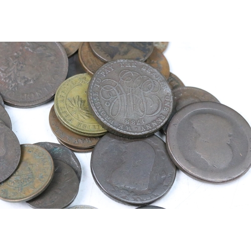 263 - A good collection of British and world coins and tokens to include a good selection of 18th and 19th... 