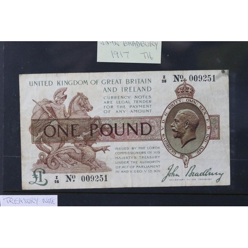 44 - A collection of four British King George V Bank of England banknotes to include £1 and 10 shilling e... 