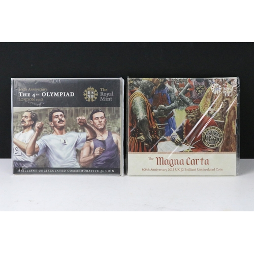 47 - A collection of sixteen British Royal Mint commemorative collectors £2 coin packs and covers to incl... 