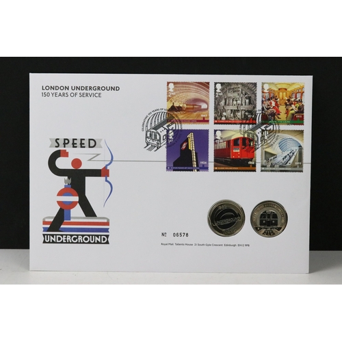 47 - A collection of sixteen British Royal Mint commemorative collectors £2 coin packs and covers to incl... 