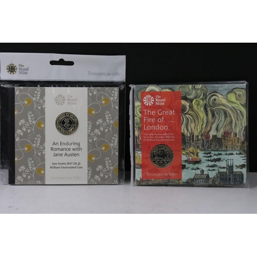 47 - A collection of sixteen British Royal Mint commemorative collectors £2 coin packs and covers to incl... 