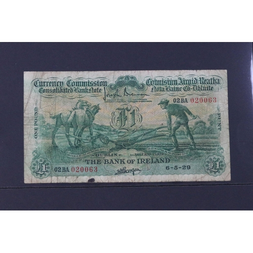 51 - A collection of mixed banknotes to include a good selection of Irish and Scottish examples contained... 