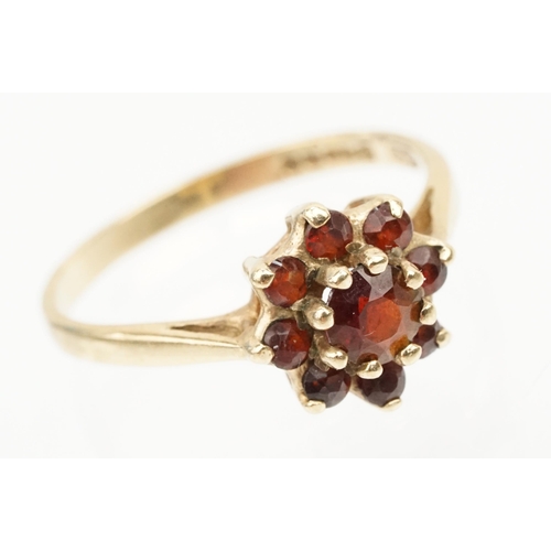 154 - Two 9ct gold rings to include a ruby and white stone ring (one stone missing, hallmarked to shank, s... 