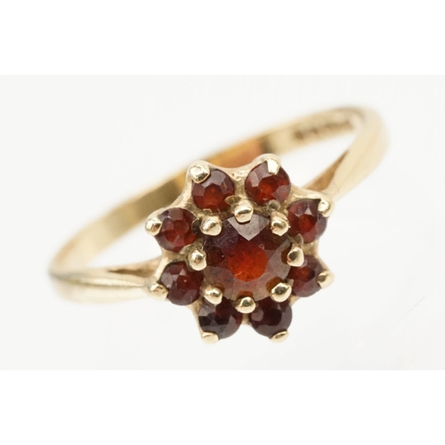 154 - Two 9ct gold rings to include a ruby and white stone ring (one stone missing, hallmarked to shank, s... 