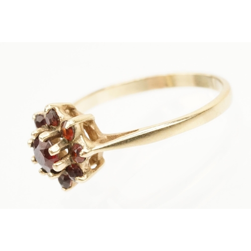 154 - Two 9ct gold rings to include a ruby and white stone ring (one stone missing, hallmarked to shank, s... 