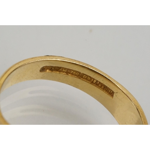 20 - 1970s Finnish Lapponia 18ct gold brutalist ring designed by Bjorn Weckstrom. Finnish hallmarks to ba... 