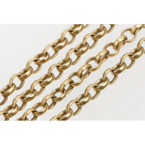 224 - Two 9ct gold necklace chains to include a rope twist necklace chain (marked 9k), together with a spe... 