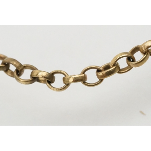 224 - Two 9ct gold necklace chains to include a rope twist necklace chain (marked 9k), together with a spe... 