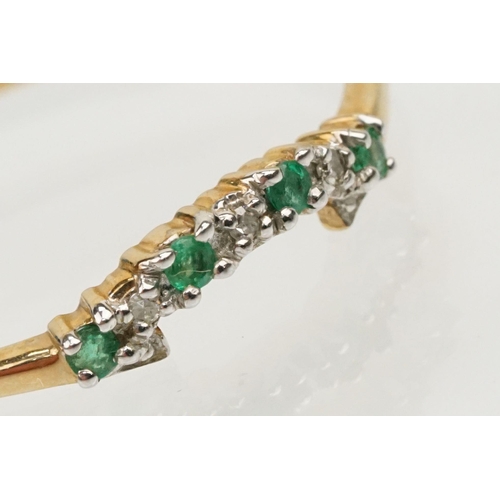 37 - Brooks and Bentley trio of 9ct gold, emerald and diamond rings. The lot to include a ring set with a... 