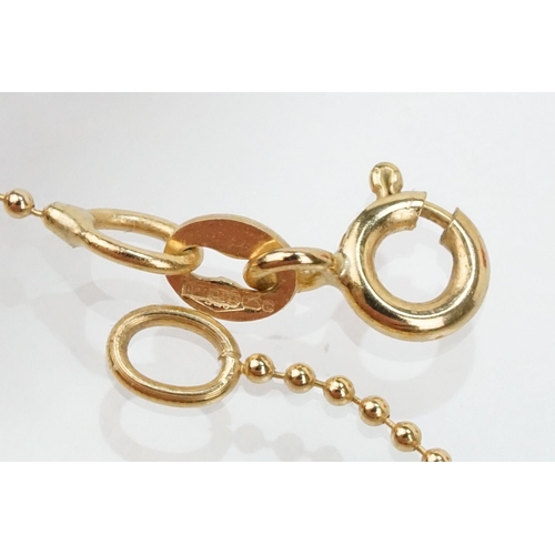 117 - Two 9ct gold necklaces to include a rope twist chain with spring ring clasp (hallmarked to jump ring... 